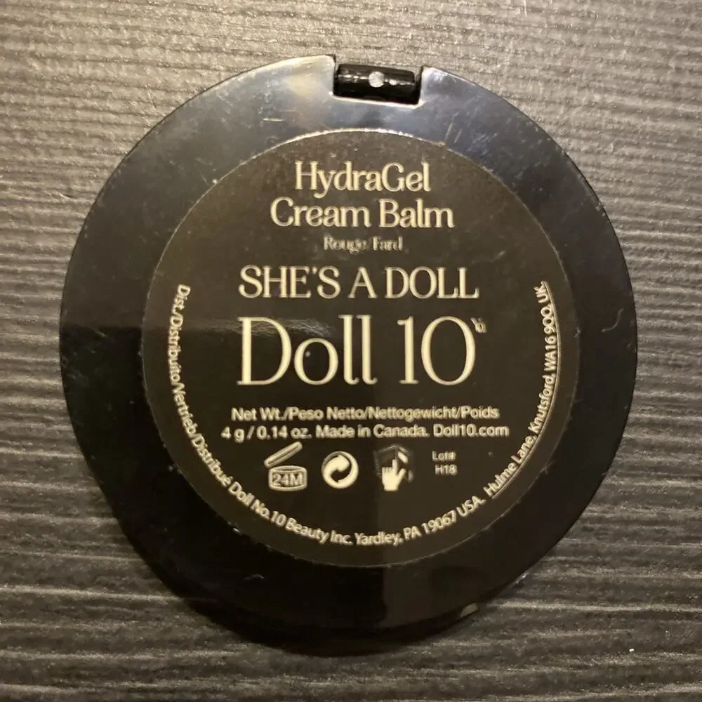 Doll 10 HydraGel Cream Balm She’s A Doll Blush Compact With Mirror 0.14 oz New